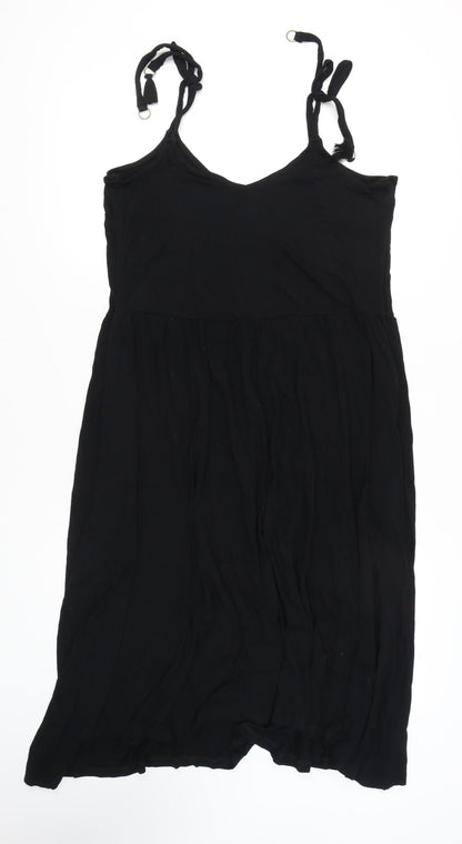Next Women's Black Strappy Sleeveless Dress, Size 20