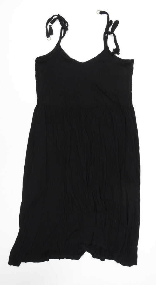 Next Women's Black Strappy Sleeveless Dress, Size 20