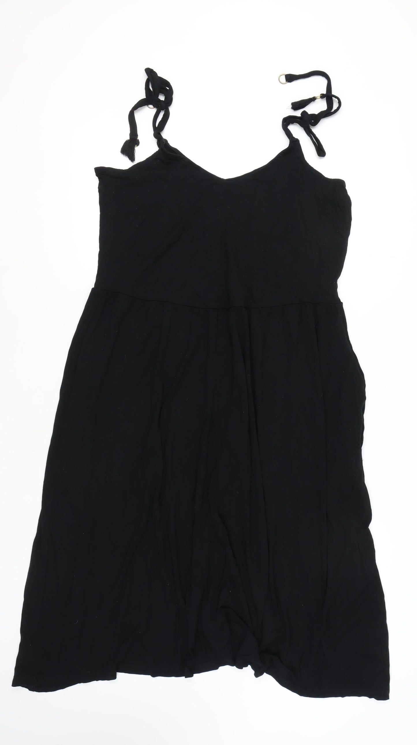 Next Women's Black Strappy Sleeveless Dress, Size 20