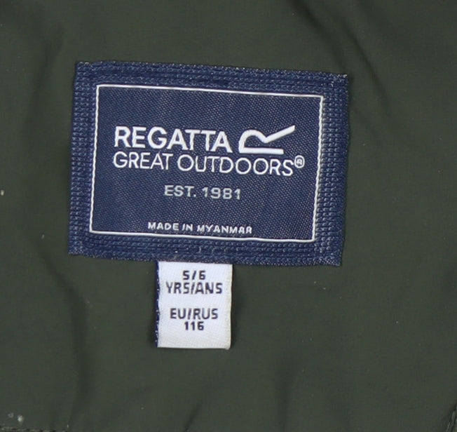 Regatta Girls' Green Parka Coat, Size 6, Winter Wear