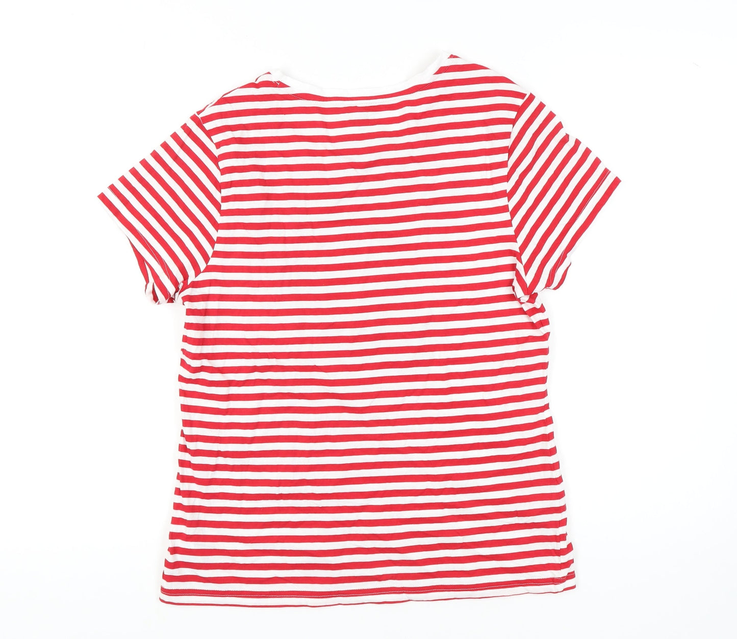 Womens UK Size S Disney Red Basic T-Shirt