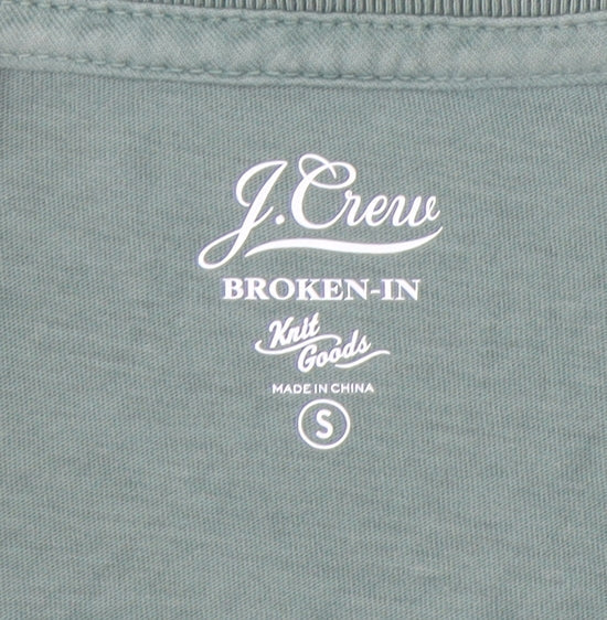 J.Crew Men's Green Cotton Long Sleeve T-Shirt S