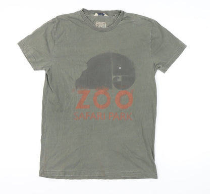 Scotch & Soda Green Safari T-Shirt L Unisex Adults