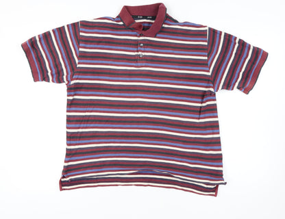 Marks and Spencer Men's Striped Polo, Large, Cotton