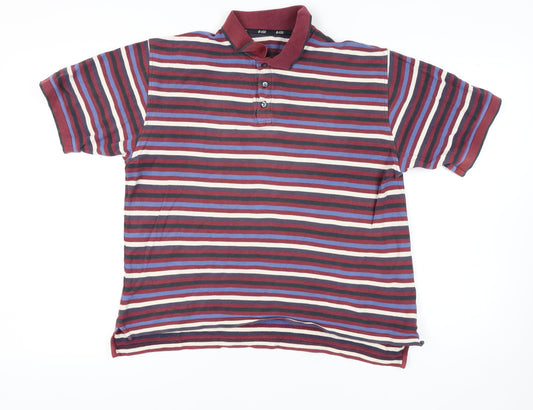 Marks and Spencer Men's Striped Polo, Large, Cotton