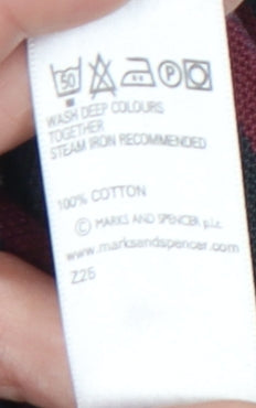 Marks and Spencer Men's Striped Polo, Large, Cotton