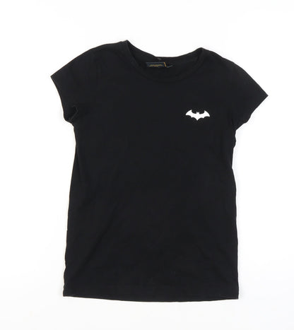 Unisex Adults UK Size XS Batman Black Basic T-Shirt