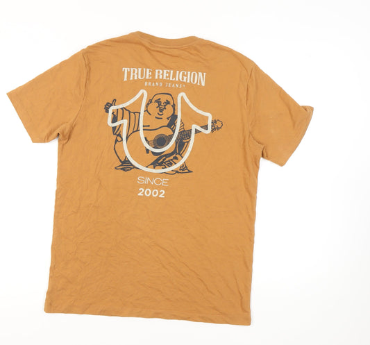 True Religion Men's Brown Graphic T-Shirt, Size M