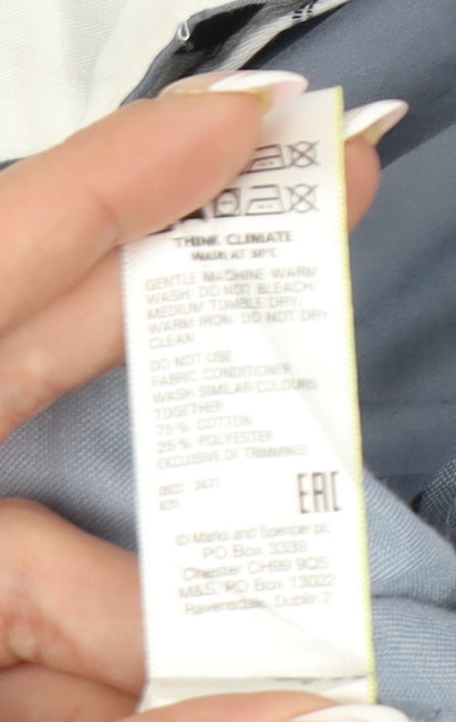 Marks and Spencer Men's Blue Chino Trousers, 42 Regular