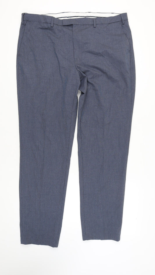 Marks and Spencer Men's Blue Dress Pants, Size 42