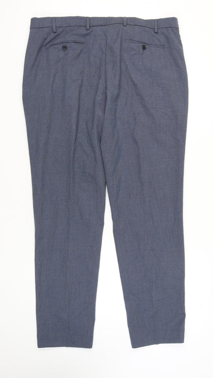 Marks and Spencer Men's Blue Dress Pants, Size 42