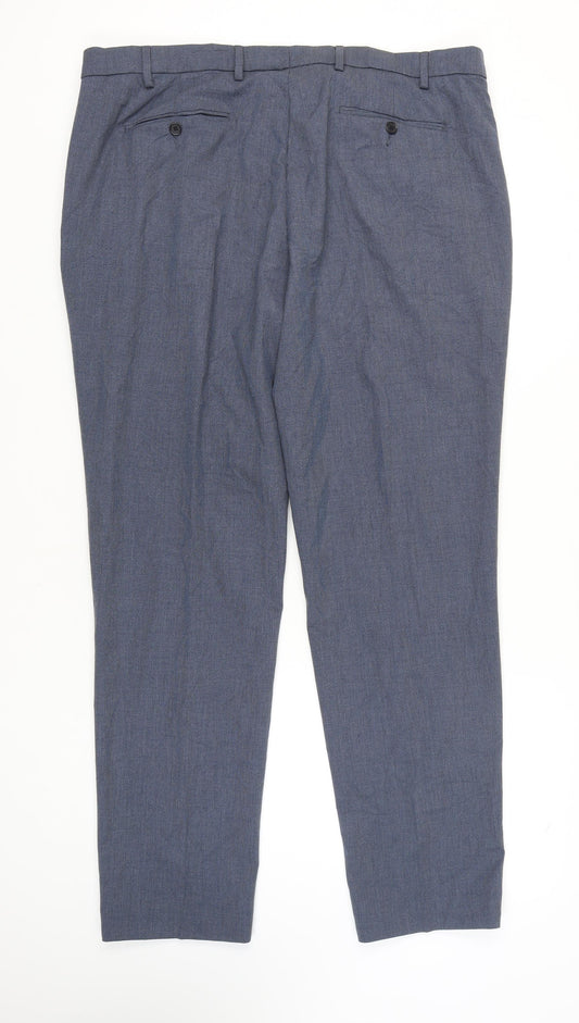 Marks and Spencer Men's Blue Dress Pants, Size 42