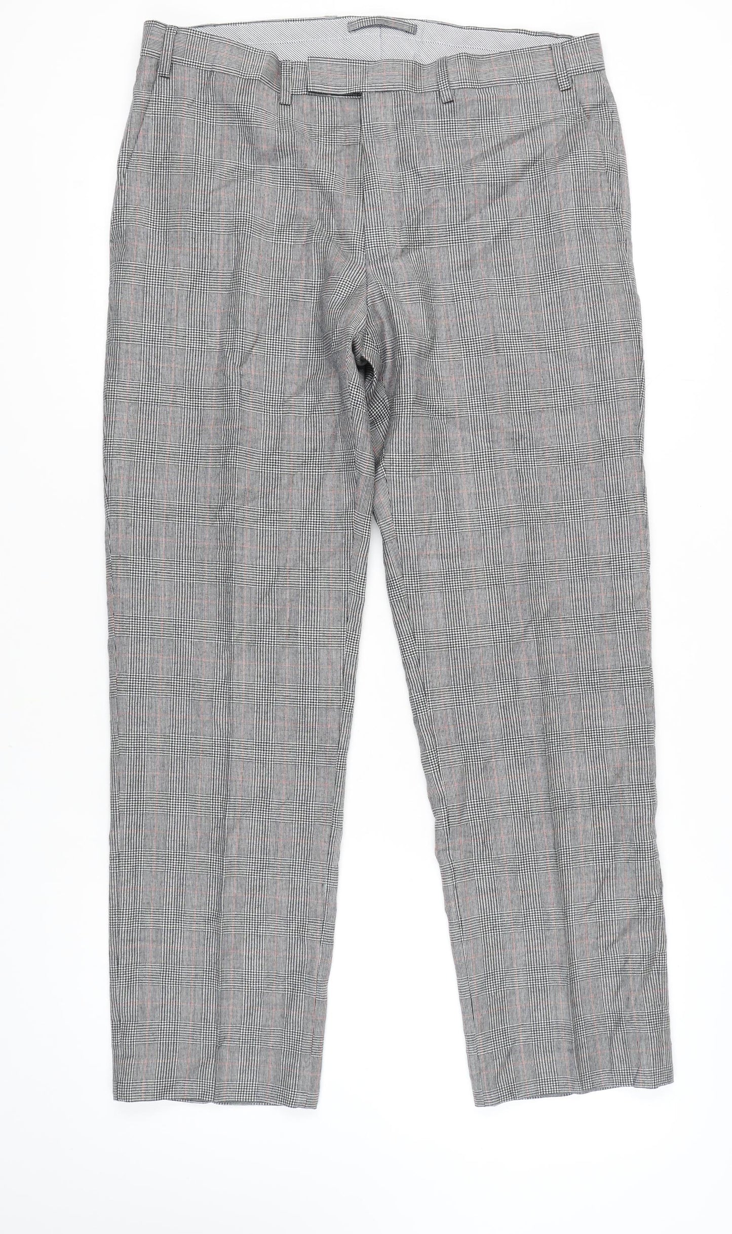 Marks and Spencer Men's Multicoloured Check Trousers
