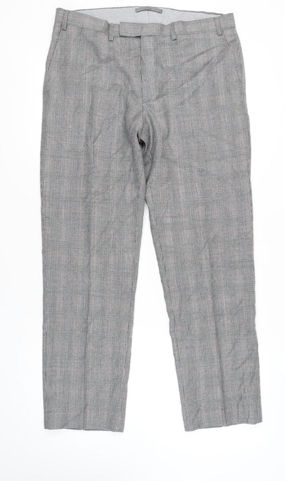 Marks and Spencer Men's Multicoloured Check Trousers