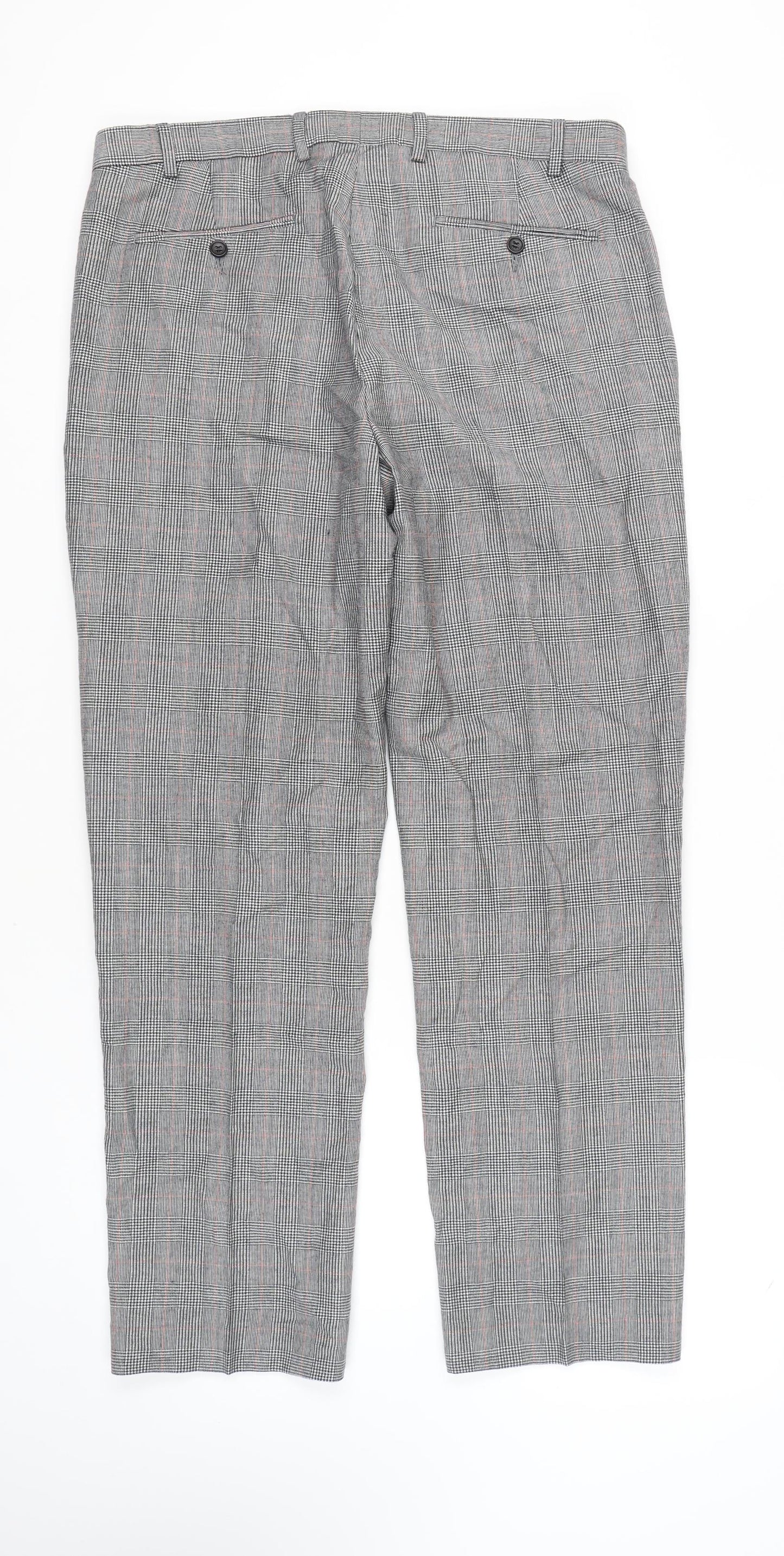 Marks and Spencer Men's Multicoloured Check Trousers