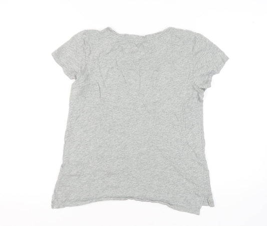 Gap Women's Grey T-Shirt M Basic City Style Embroidery