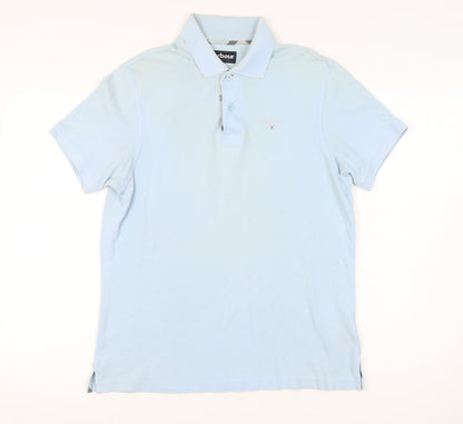 Barbour Men’s Blue Polo Sky Blue Medium