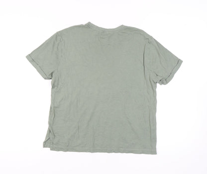 Womens UK Size 12 Marks and Spencer Green Basic T-Shirt
