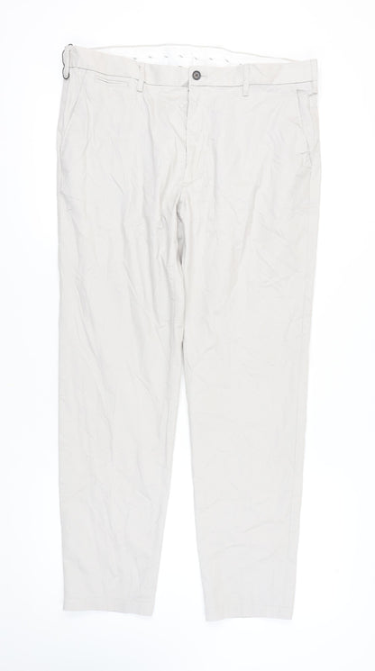 Marks and Spencer Men's Ivory Chinos, Size L