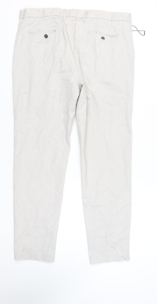 Marks and Spencer Men's Ivory Chinos, Size L