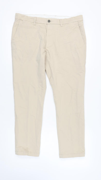 Marks & Spencer Men's Beige Chino Trousers 36