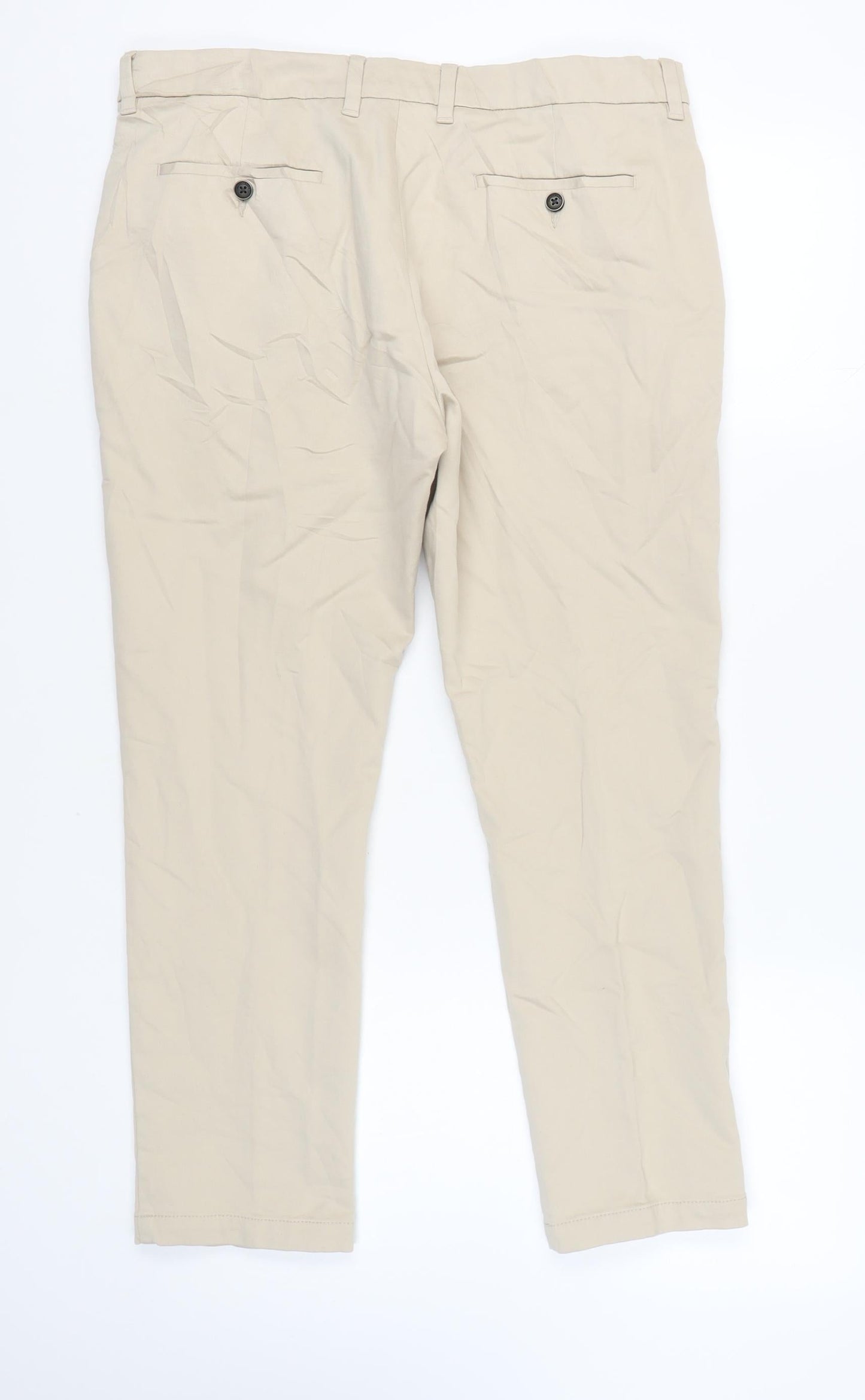 Marks & Spencer Men's Beige Chino Trousers 36