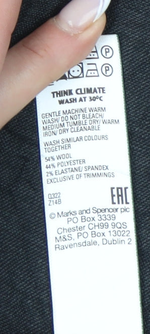 Marks and Spencer Men's Grey Regular Fit Trousers, Size 42