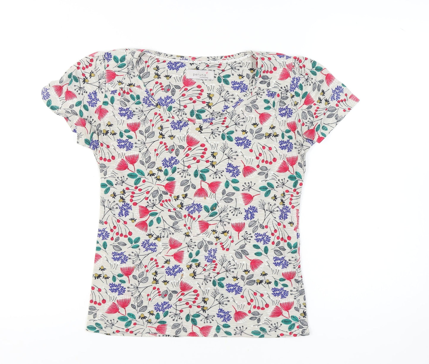 Womens UK Size 8 Marks and Spencer Multicoloured Jersey T-Shirt