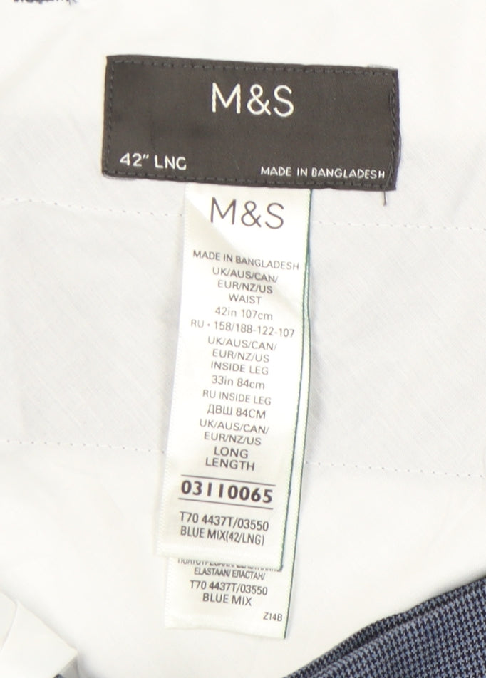 Marks and Spencer Men's Blue Trousers, 42