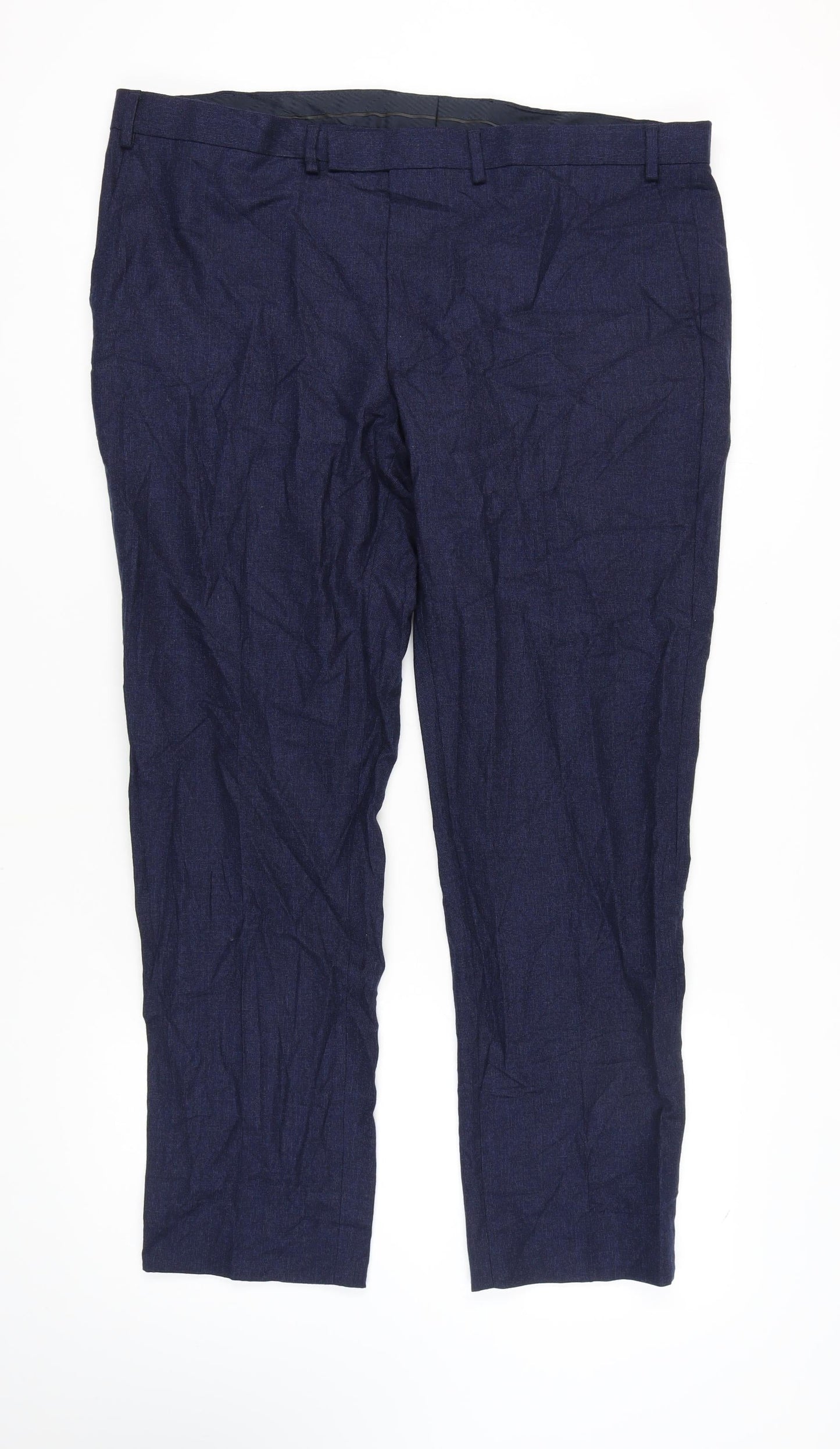 Marks and Spencer Men's Blue Wool Trousers, Size 42 REG