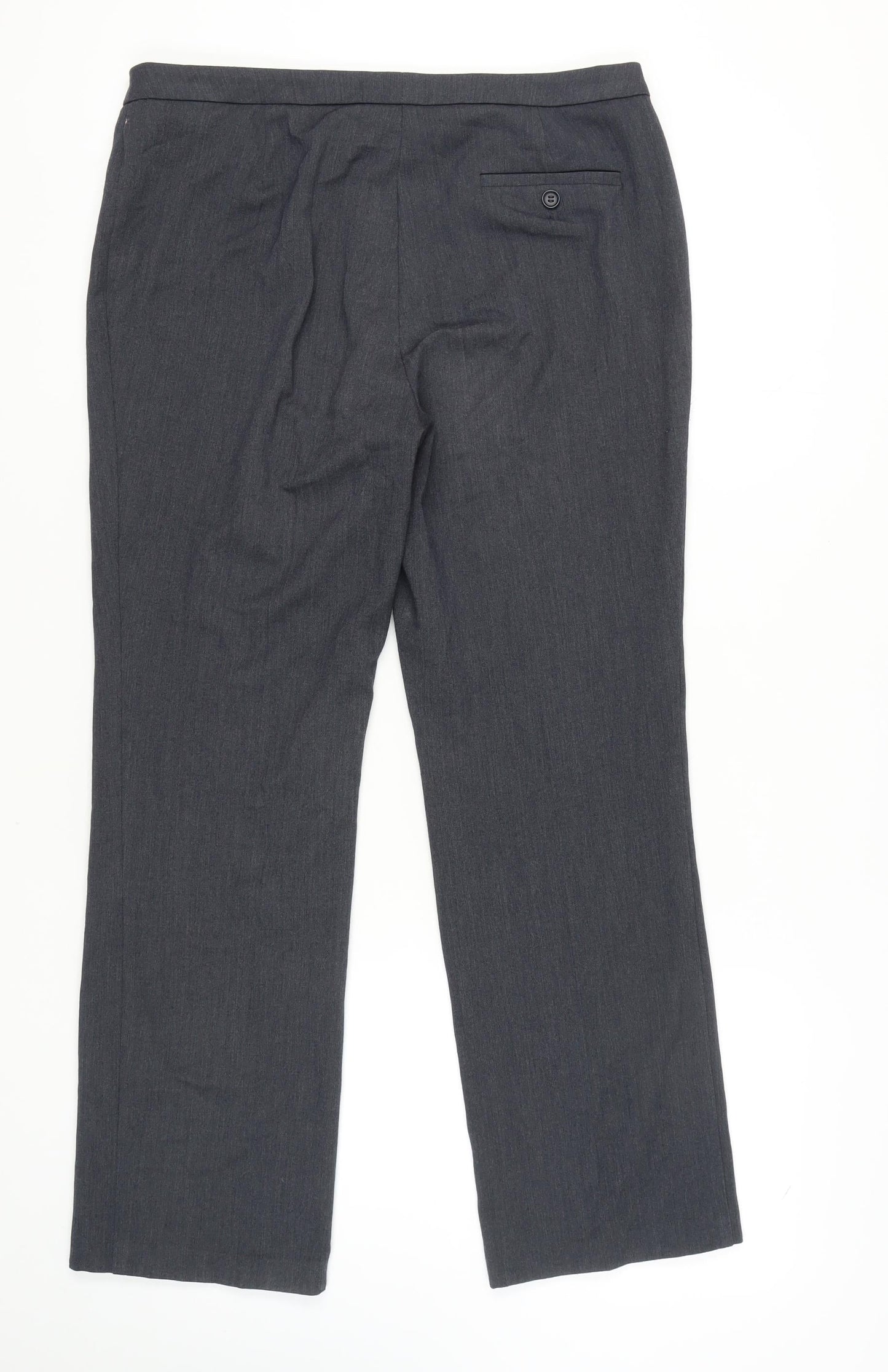 Womens UK Size 14 Marks and Spencer Regular Fit Dress Pants Blue Trousers