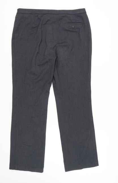 Womens UK Size 14 Marks and Spencer Regular Fit Dress Pants Blue Trousers