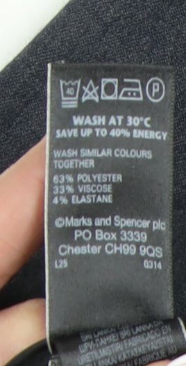 Womens UK Size 14 Marks and Spencer Regular Fit Dress Pants Blue Trousers