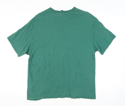 Unisex Adults UK Size S H&M Green Basic T-Shirt