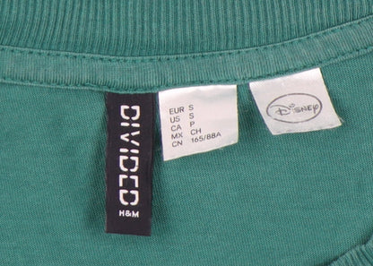 Unisex Adults UK Size S H&M Green Basic T-Shirt