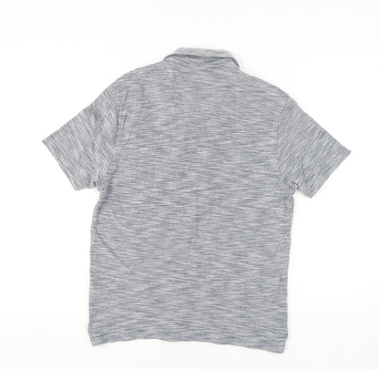 Marks and Spencer Men's Grey Polo Shirt S Tailored