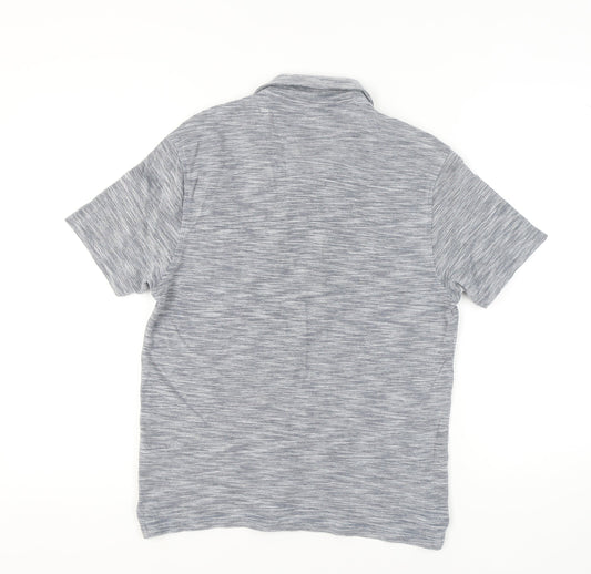 Marks and Spencer Men's Grey Polo Shirt S Tailored