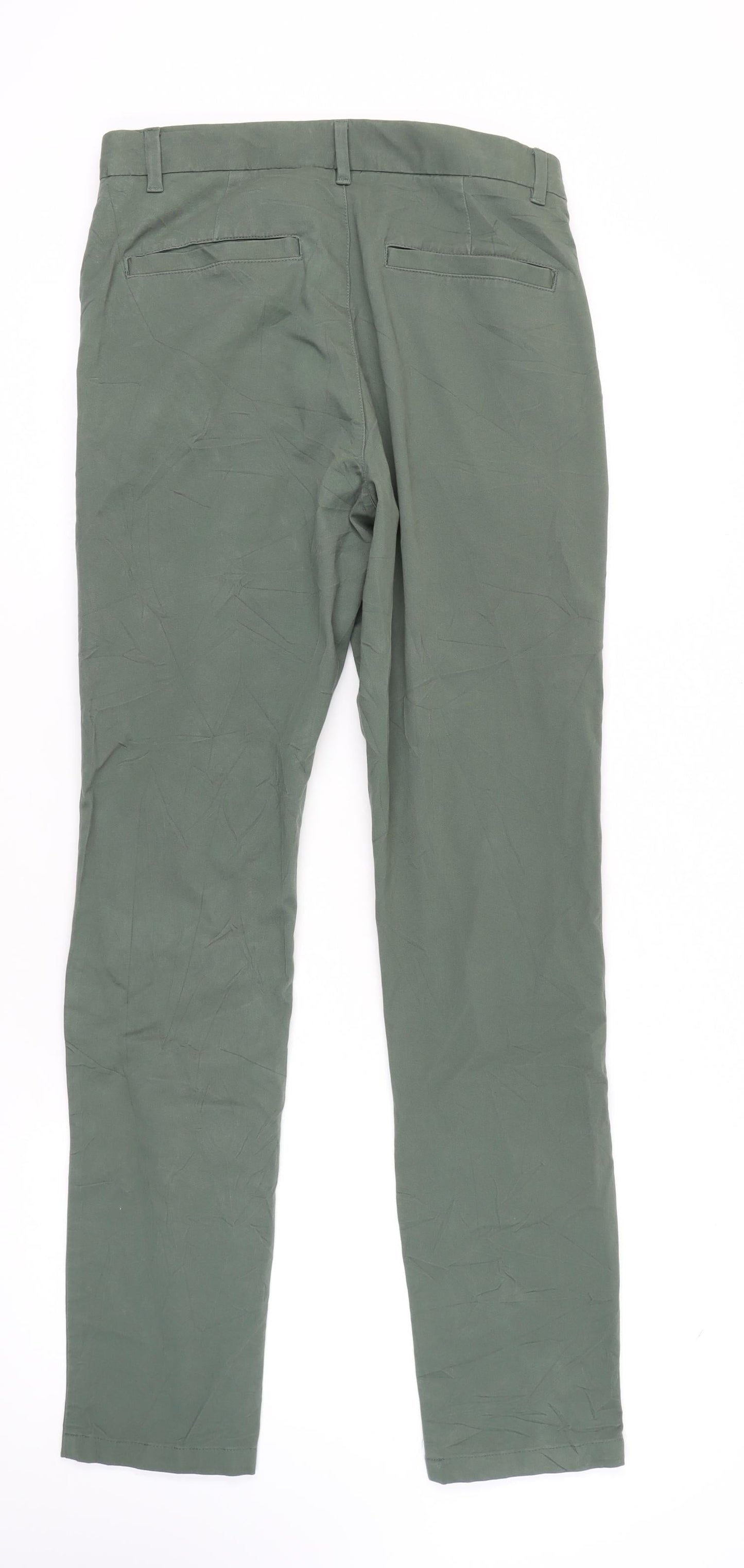Marks and Spencer Men's Green Chino Trousers 30 in Waist