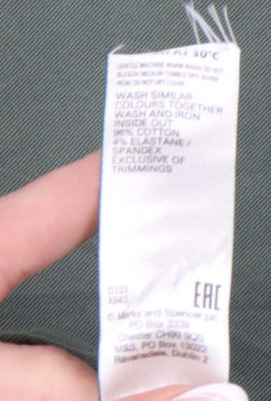 Marks and Spencer Men's Green Chino Trousers 30 in Waist