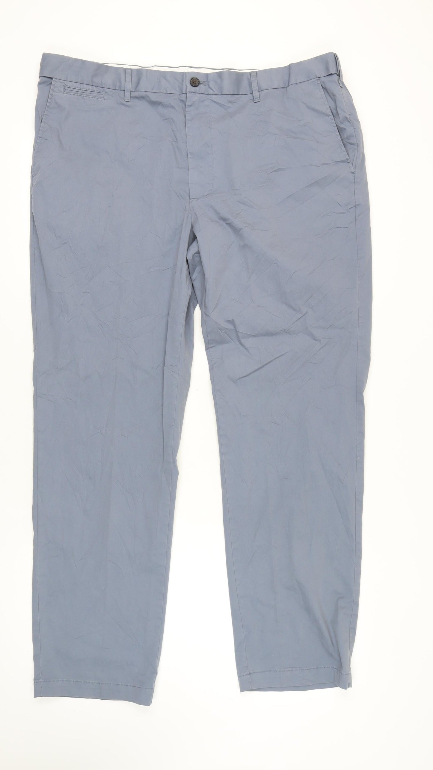 Marks and Spencer Men's Blue Chino Trousers - Size 44