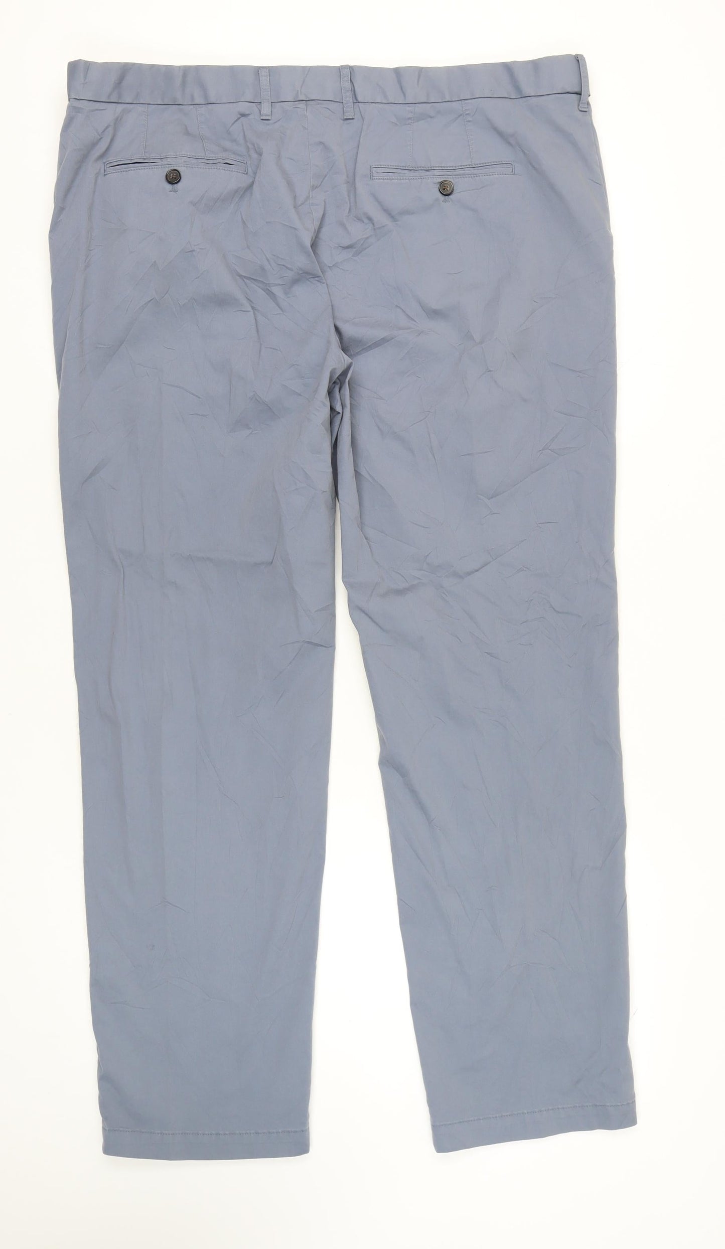 Marks and Spencer Men's Blue Chino Trousers - Size 44