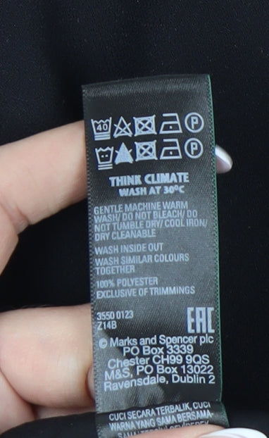 Marks and Spencer Women's Black Shorts, Size 24, Polyester