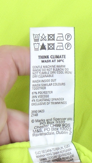 Womens UK Size 12 Marks and Spencer Relaxed Fit Windbreaker Green Trousers