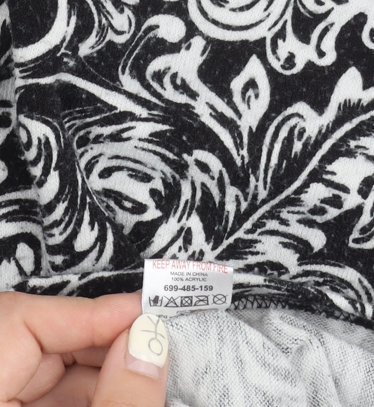 Next Women's Black and White Floral Shift Dress Size 12