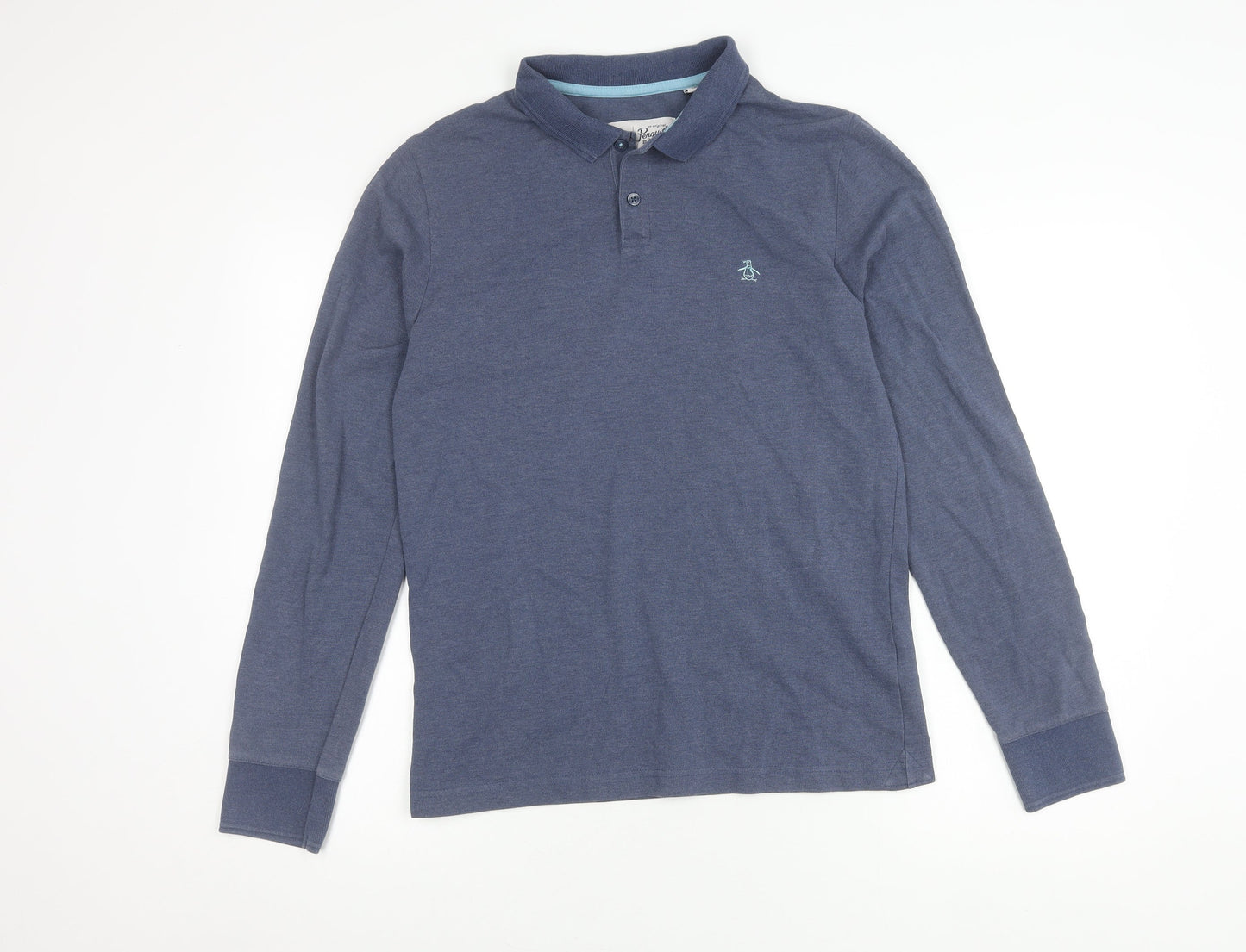 Penguin Men's Blue S Long Sleeve Polo Shirt