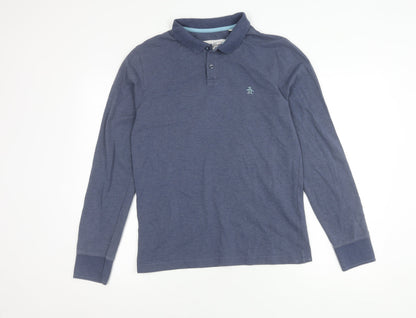 Penguin Men's Blue S Long Sleeve Polo Shirt