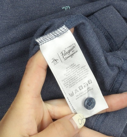 Penguin Men's Blue S Long Sleeve Polo Shirt