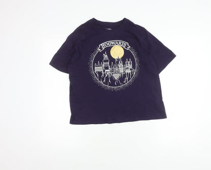 Unisex Adults UK Size S Harry Potter Purple Basic T-Shirt
