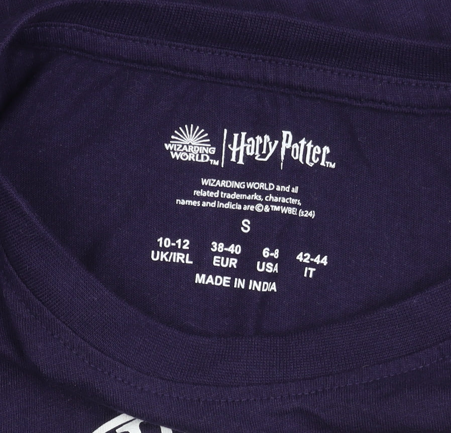 Unisex Adults UK Size S Harry Potter Purple Basic T-Shirt