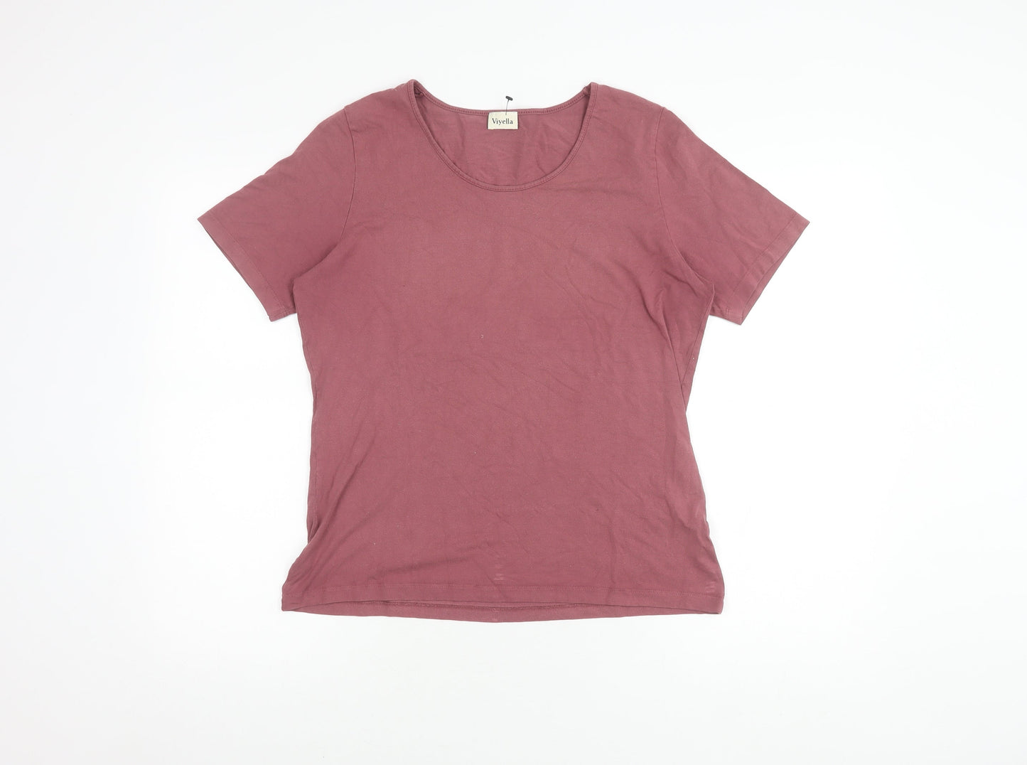 Womens UK Size M Viyella Purple Basic T-Shirt